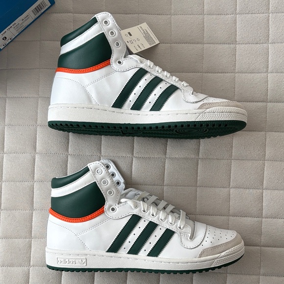 Adidas Top Ten Men’s High-Top Sneakers ‘Miami Hurricanes’ Edition